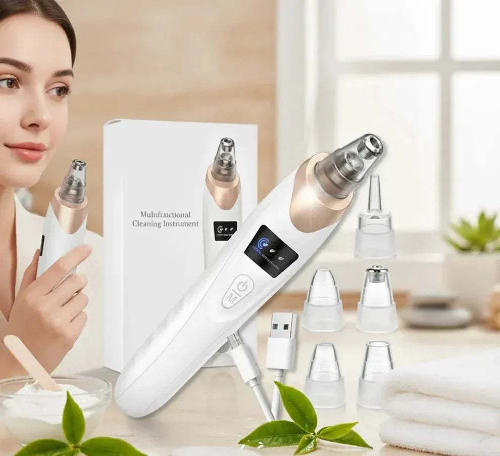 5-in-1 Blackhead Remover Machine β Rechargeable Facial Pore Vacuum with 5 Heads