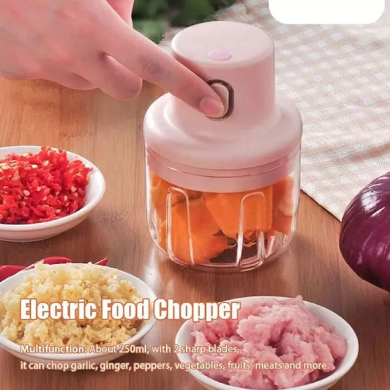 100ML Mini Electric Food Chopper β 45W Portable Garlic, Onion & Vegetable Grinder