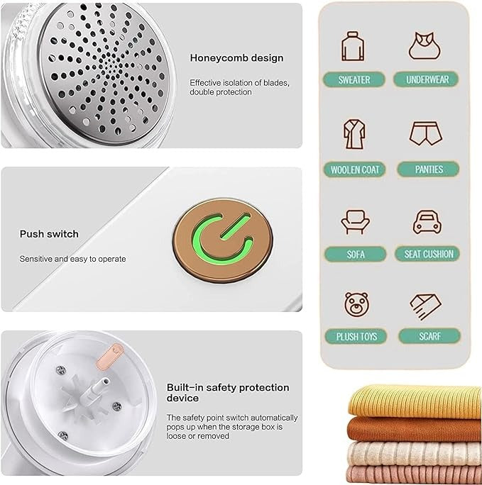 Rechargeable Lint Remover – Portable Fabric Shaver for Clothes & Fuzz Removal