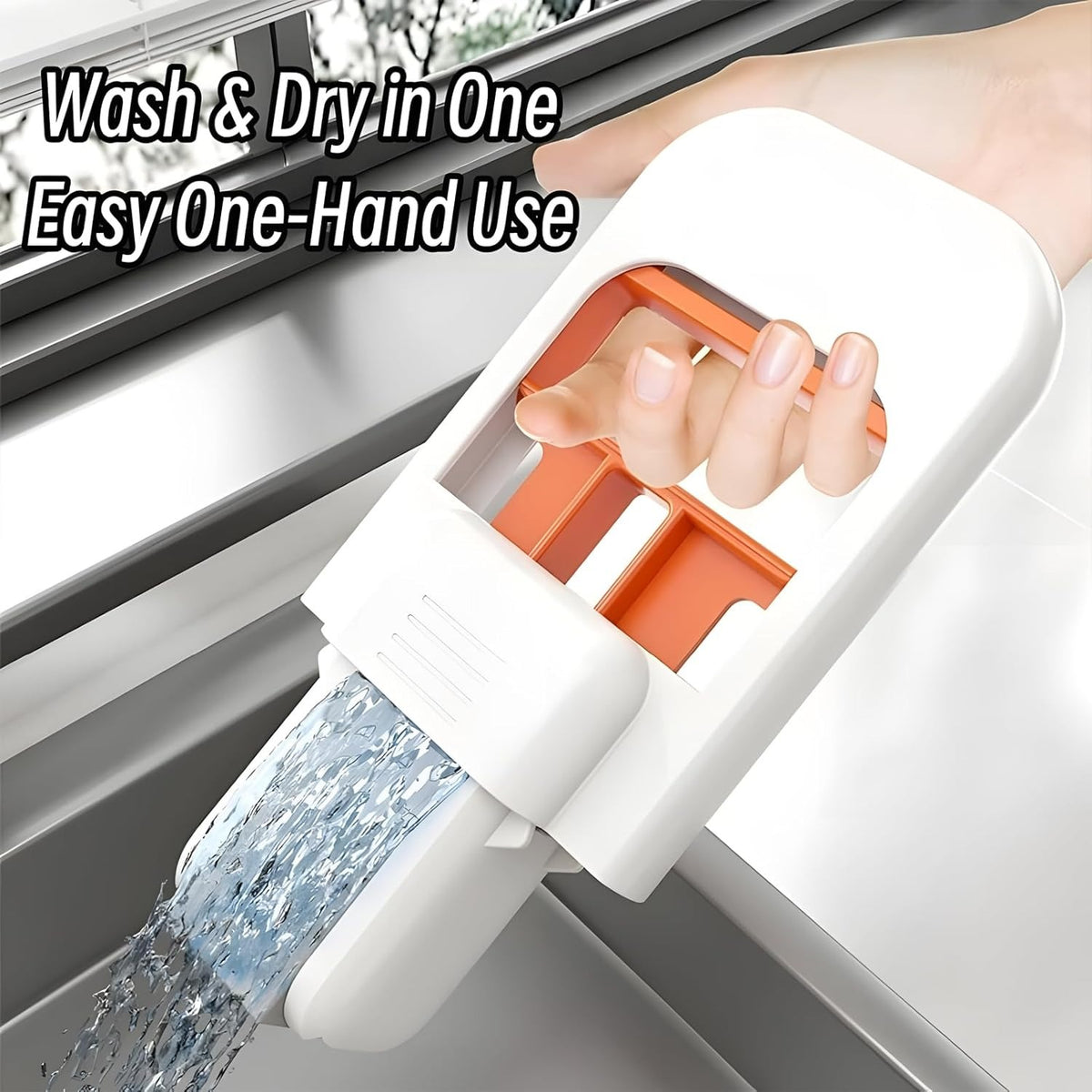 Mini Foldable Desktop Mop – Self-Squeezing Wet & Dry Cleaning Mop
