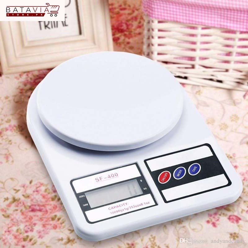 SF-400 Digital Kitchen Scale – 10kg Food Weight Scale with LCD Light, Tare & Cell