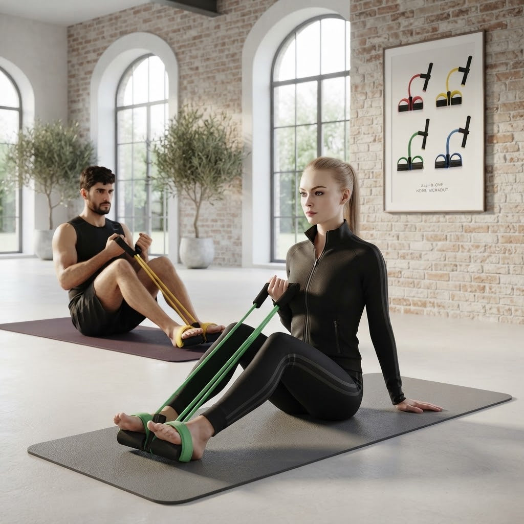 Rubber Pull Tummy Trimmer – Resistance Training Band for Home Workouts