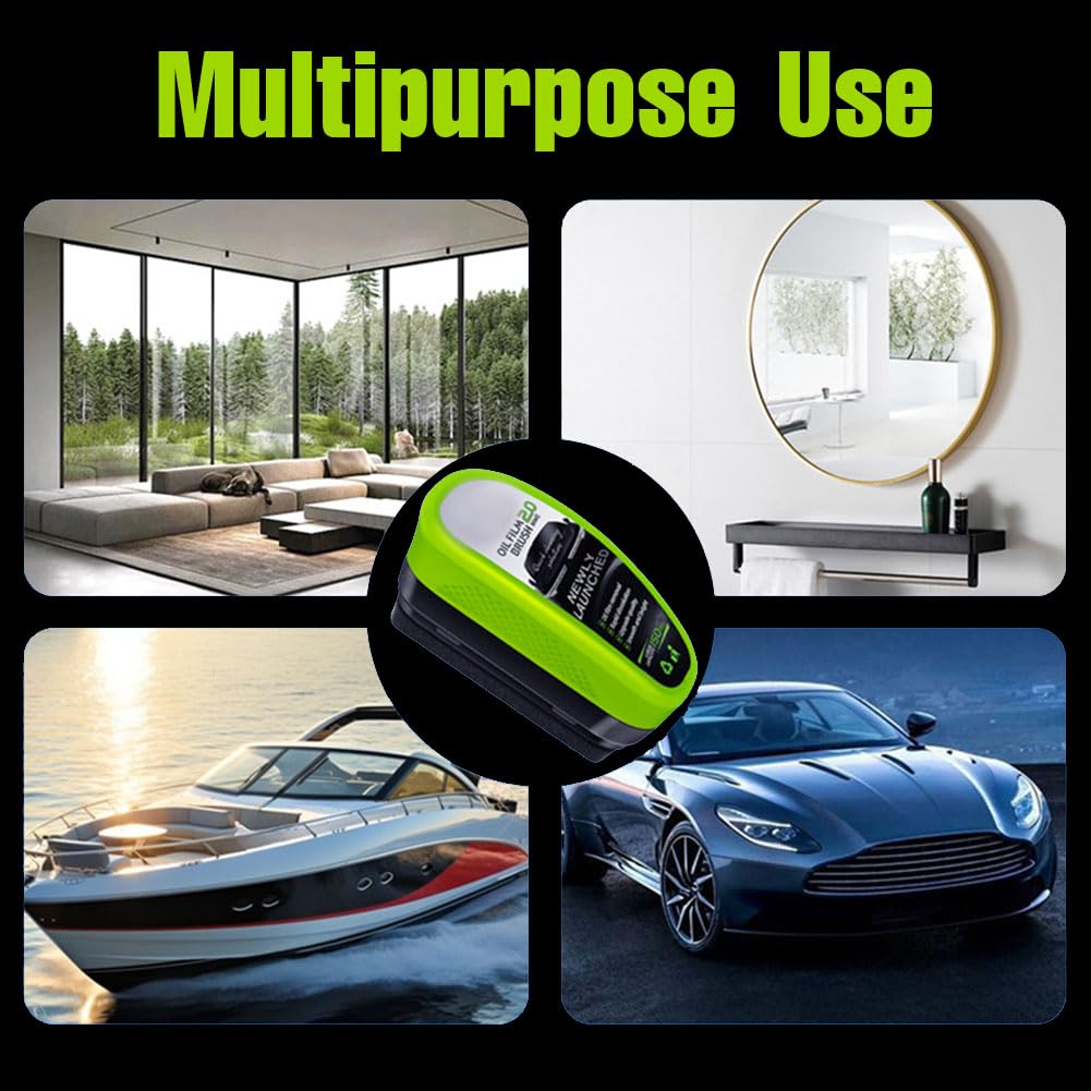 Oil Film Cleaning Brush 2.0 β Car Windshield & Glass Cleaner with Extra Liquid