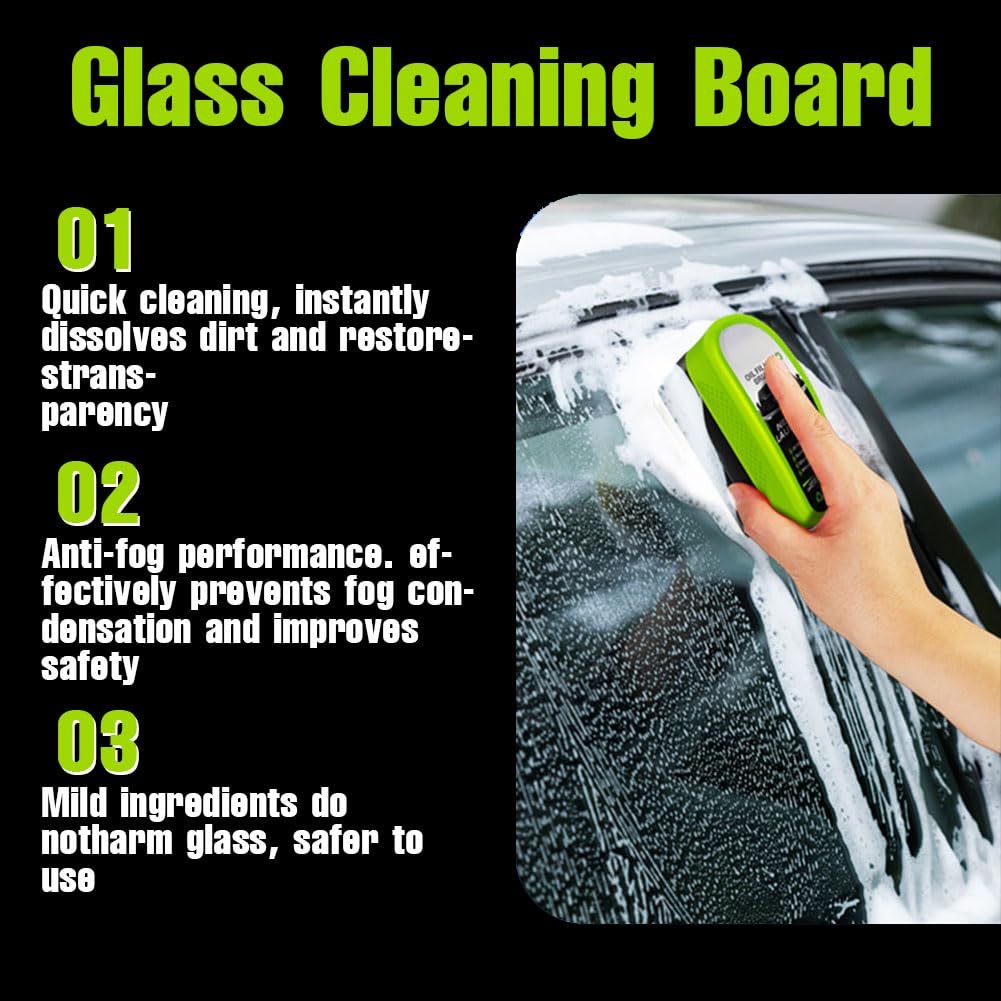 Oil Film Cleaning Brush 2.0 β Car Windshield & Glass Cleaner with Extra Liquid