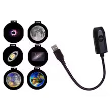 6-Lens Galaxy Projector Lamp – USB Moon, Earth & Starry Sky Night Light