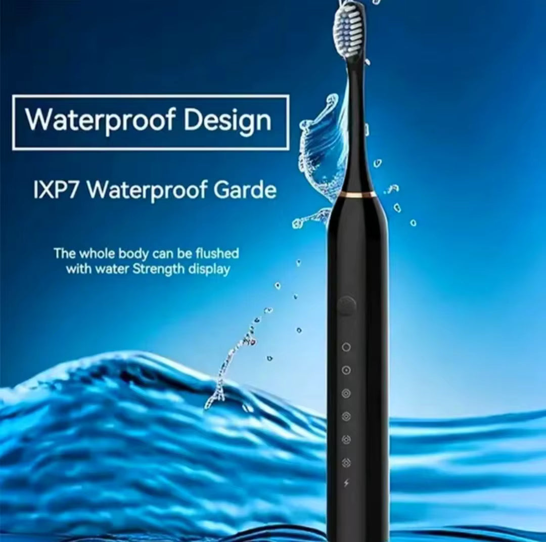 Rechargeable Electric Toothbrush – USB Charging Oral Care Brush with 2 Extra Heads