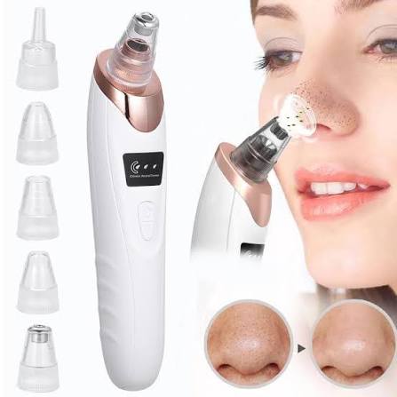 5-in-1 Blackhead Remover Machine – Rechargeable Facial Pore Vacuum with 5 Heads