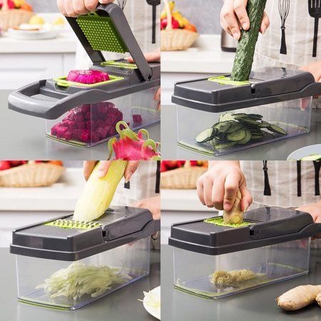 18-in-1 Vegetable Chopper Set – Manual Onion Slicer, Dicer, Grater & Potato Cutter