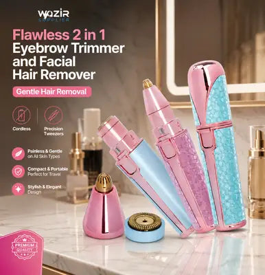 Portable Facial Hair Remover – Glitter Design with LED Light for Facial Grooming