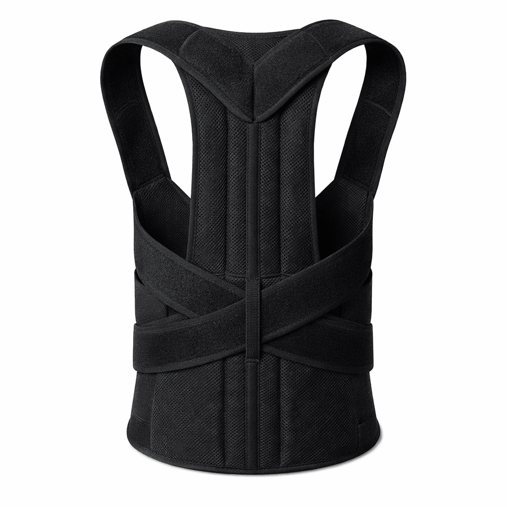Adjustable Back Support Belt – Posture Corrector & Upper Back Shoulder Brace for Men & Women