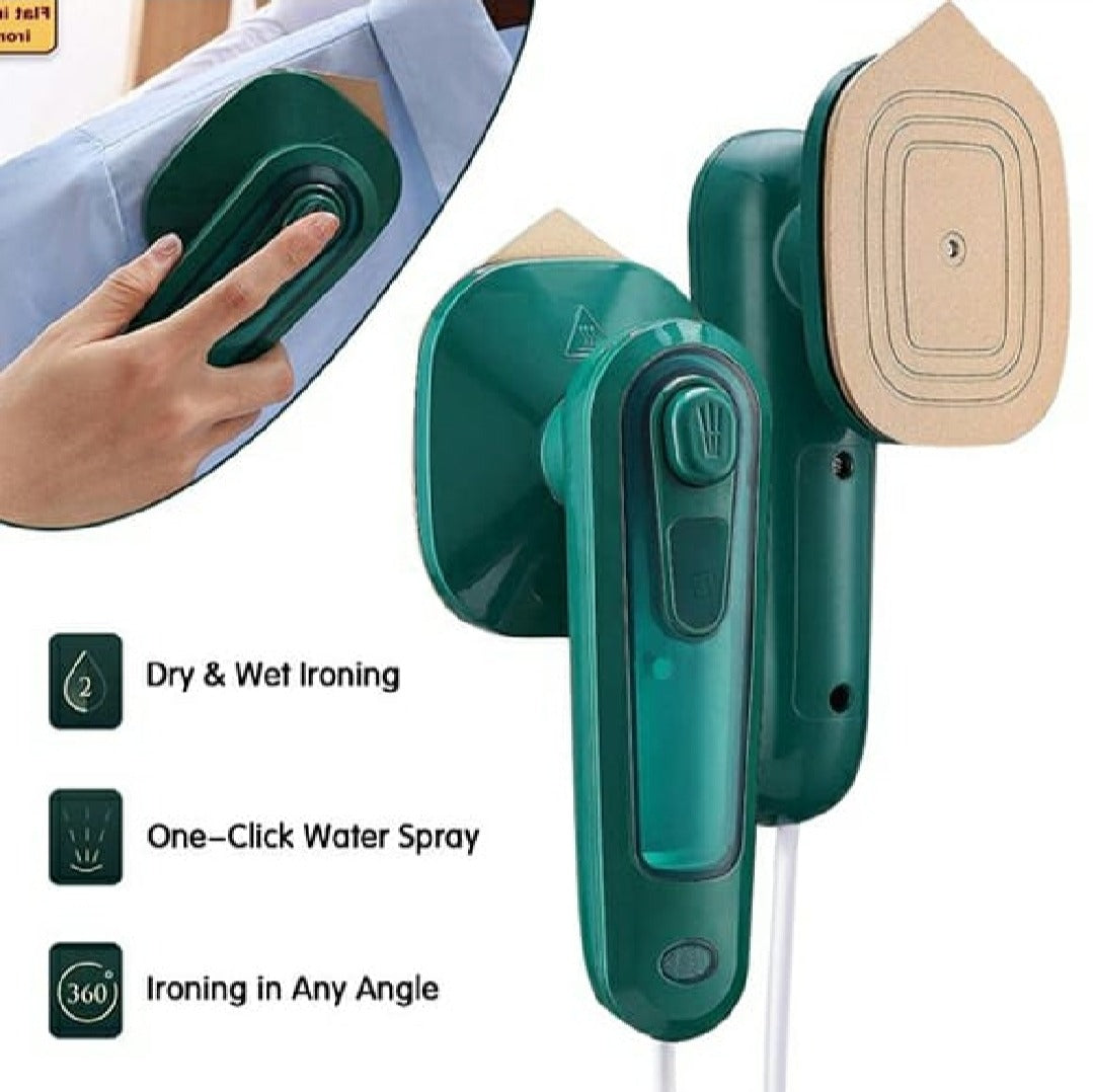 Portable Mini Steam Iron – 2-in-1 Wet & Dry Handheld Garment Iron for Travel