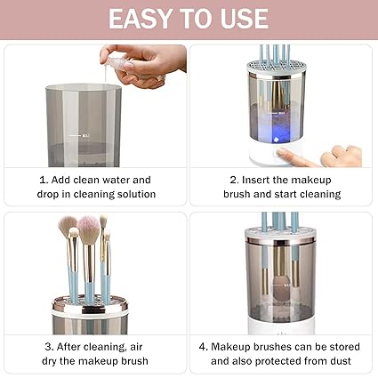 3-in-1 Electric Makeup Brush Cleaner – Automatic Brush Cleaning & Drying Machine
