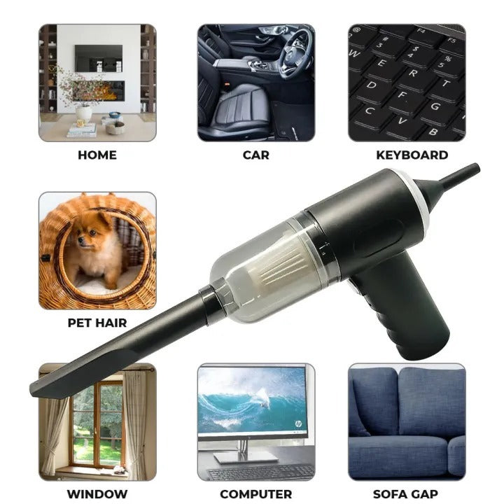 3-in-1 Portable Cordless Vacuum Cleaner – Handheld Dust Cleaner for Home, Car & Office