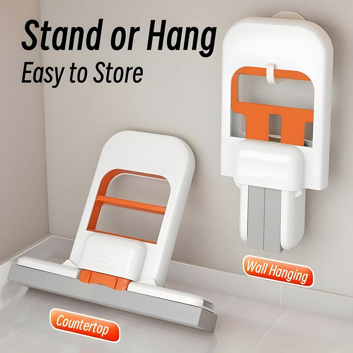 Mini Foldable Desktop Mop – Self-Squeezing Wet & Dry Cleaning Mop