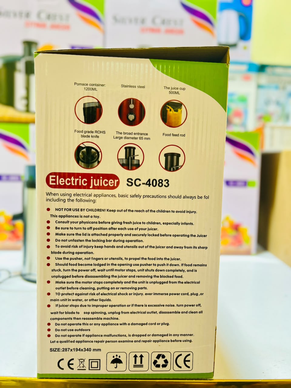 Silver Crest Fruit Juicer – 2-Speed Electric Juice Extractor for Home Use