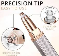 2-in-1 USB Rechargeable Eyebrow Trimmer – Facial Hair Remover for Women