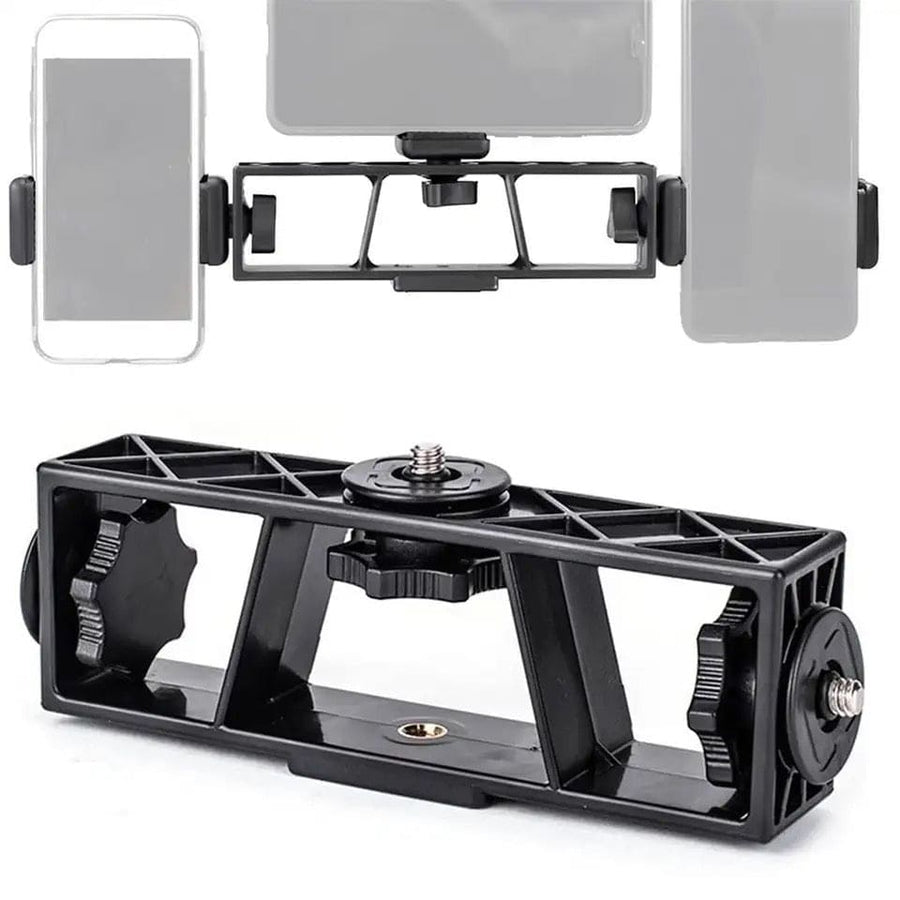 Dual Phone Clip Ring Light – Adjustable LED Selfie Light with Tripod Stand for Live Streaming