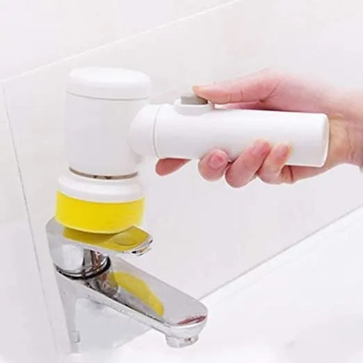 5-in-1 Electric Cleaning Brush – Rechargeable Cordless Scrubber for Kitchen & Bathroom