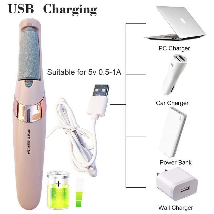 Rechargeable Electric Pedi Foot Filer – Callus & Dead Skin Remover