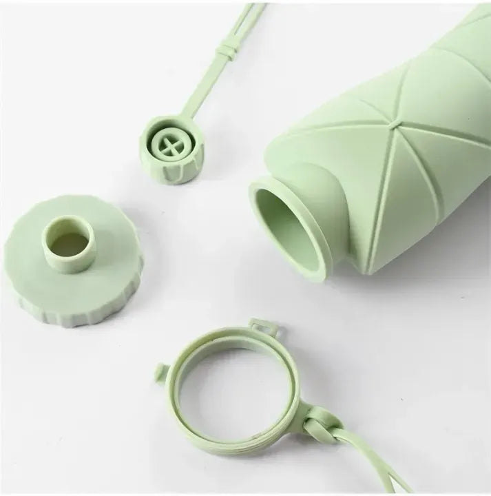 600ML Silicone Folding Water Bottle – Collapsible, Reusable & Leak-Proof Travel Bottle