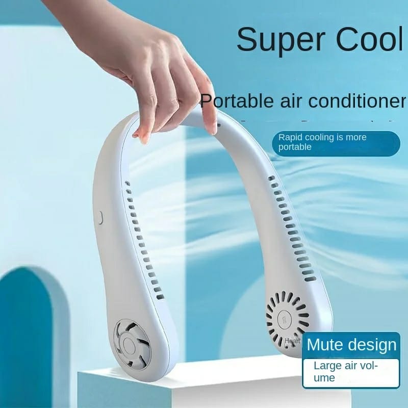 Portable Neck Fan – Bladeless USB Rechargeable Wearable Personal Fan with 3 Speeds