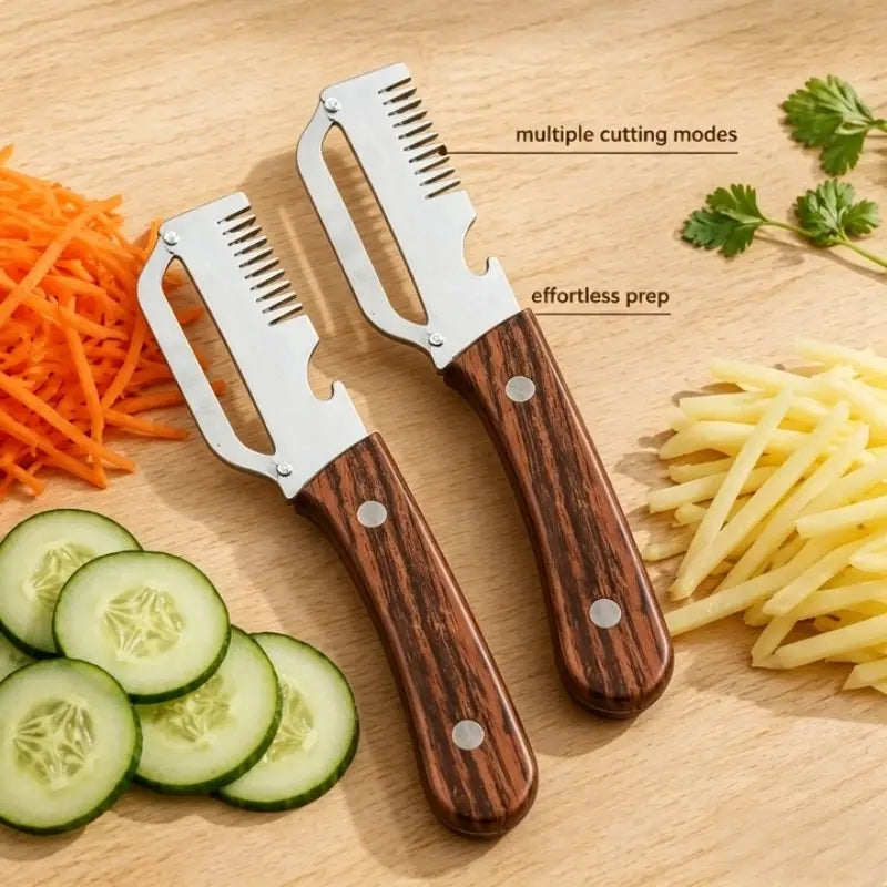 3-in-1 Vegetable Chopper & Slicer – Multi-Function Kitchen Cutter & Peeler
