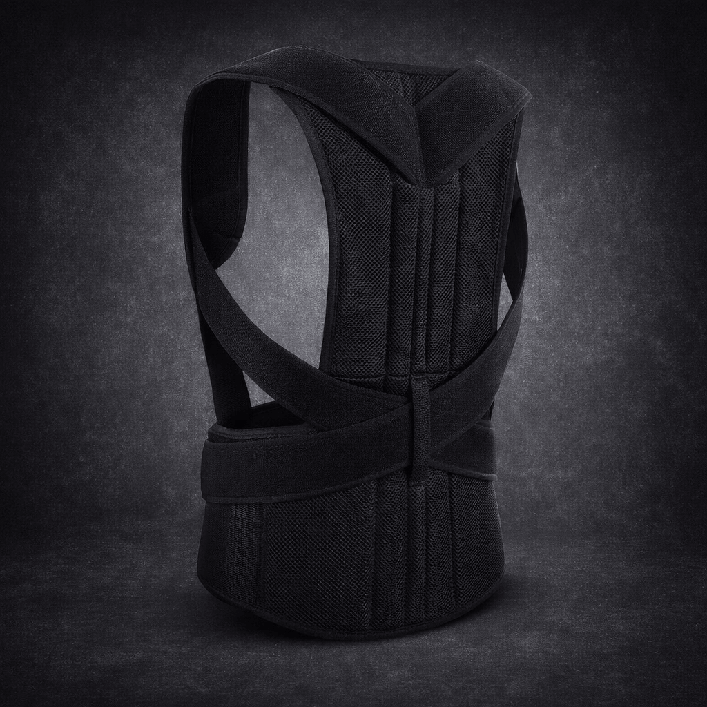 Adjustable Back Support Belt – Posture Corrector & Upper Back Shoulder Brace for Men & Women
