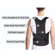 Adjustable Back Support Belt – Posture Corrector & Upper Back Shoulder Brace for Men & Women