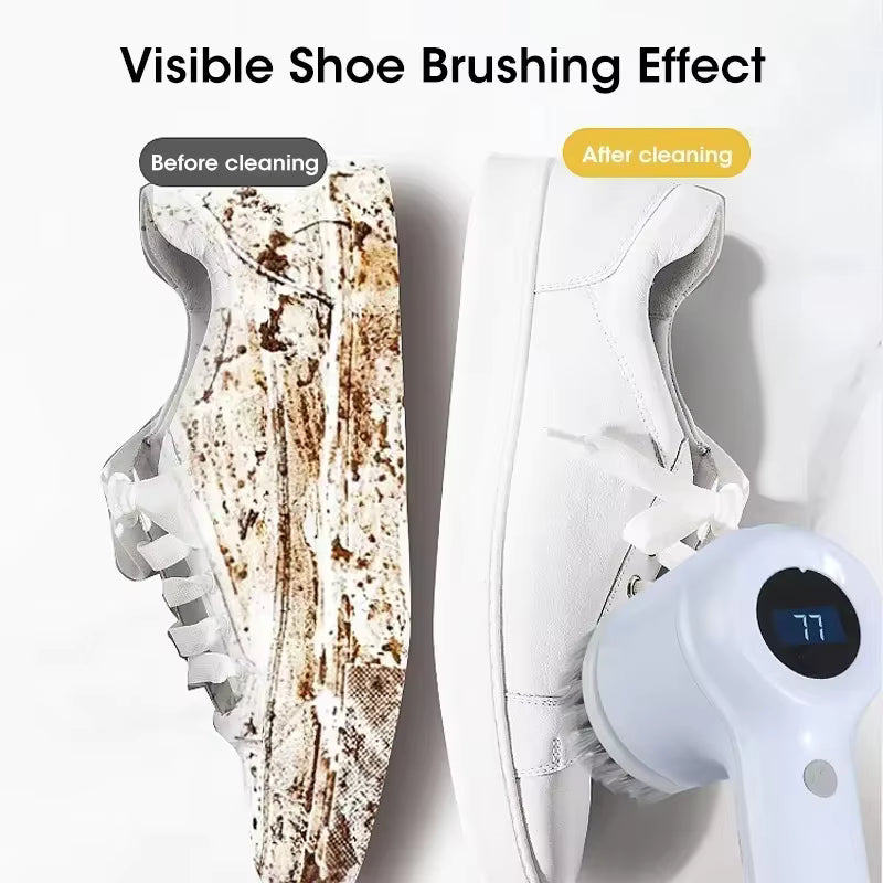 5-in-1 Electric Cleaning Brush – Rechargeable Cordless Scrubber for Kitchen & Bathroom