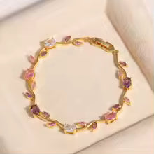 Tulip Bracelet for Women – Elegant Stainless Steel Bracelet with Golden Finish