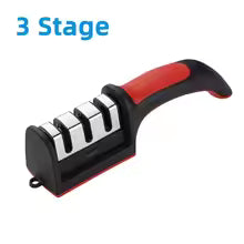 3-in-1 Knife Sharpener Set – 3-Stage Kitchen Knife Sharpener with Fruit & Vegetable Peeler