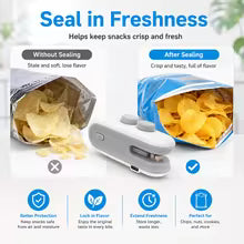 Portable Mini Bag Sealer – Rechargeable Handheld Heat Sealer for Food Storage