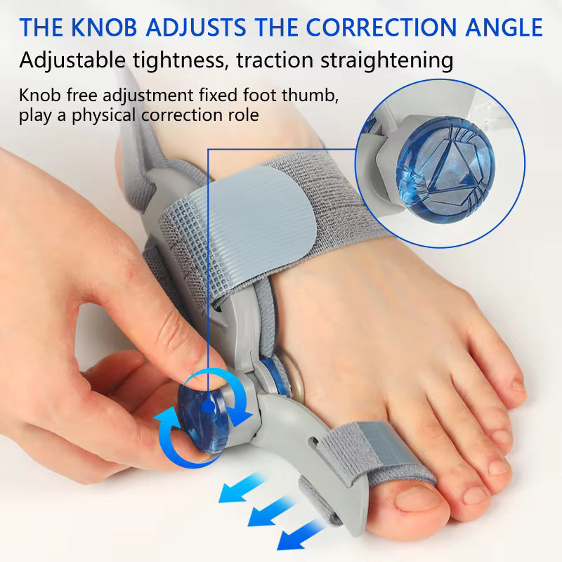 Hinged Bunion Splint – Adjustable Big Toe Corrector Brace for Foot Support