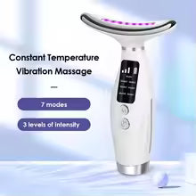 Rechargeable Face Massager – 3-Mode EMS Facial Beauty Device with 45°C Warm Therapy