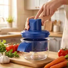 Multi-Functional Vegetable & Fruit Chopper – Manual Food Cutter with Bowl