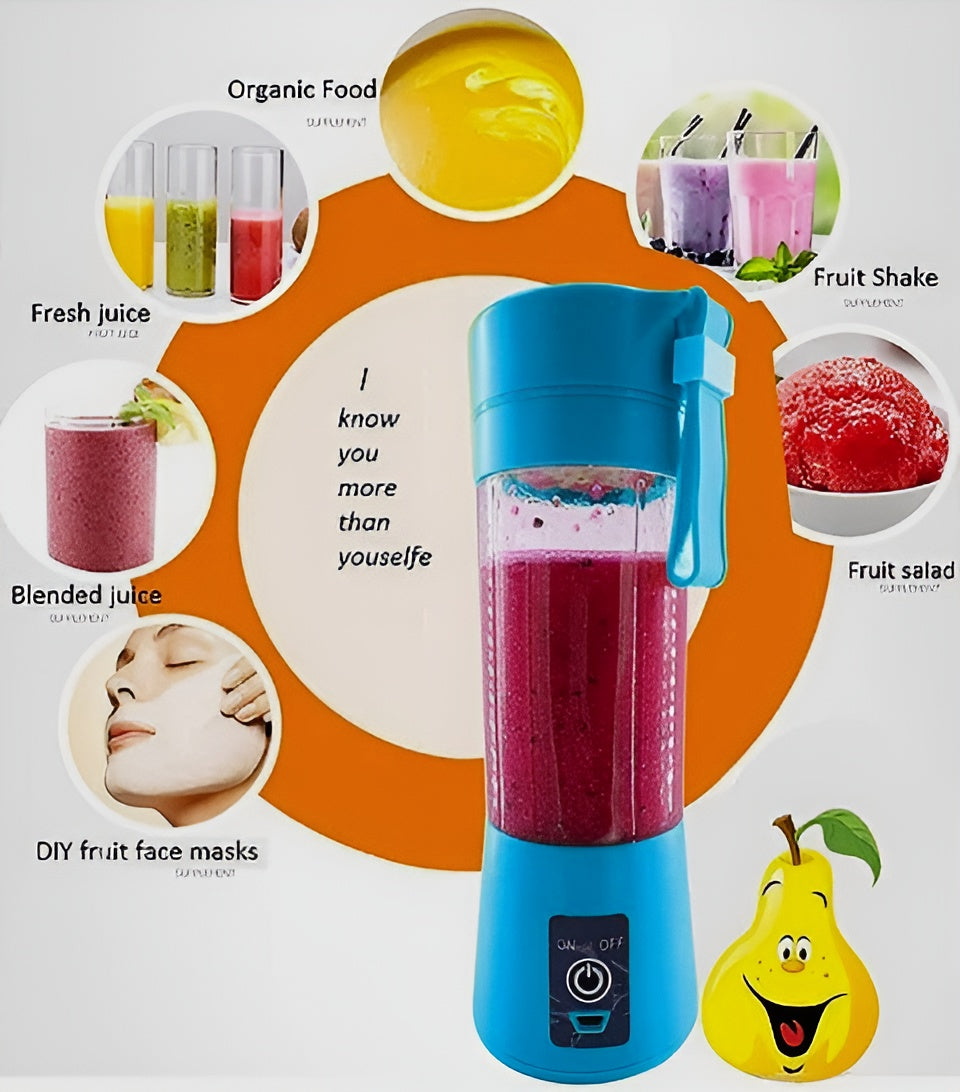 SEO Title  Rechargeable Mini Juicer Blender – 380ML Portable USB Blender with 6 Stainless Steel Blades