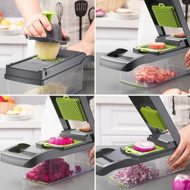 18-in-1 Vegetable Chopper Set – Manual Onion Slicer, Dicer, Grater & Potato Cutter