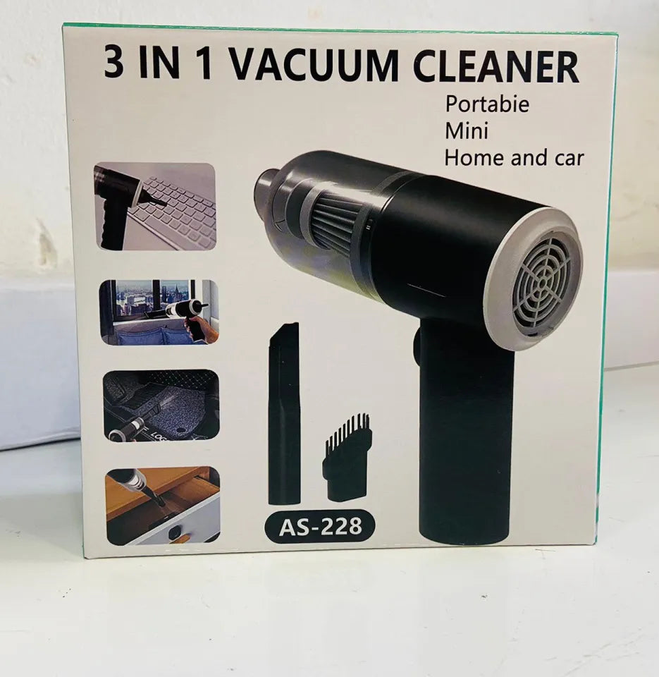3-in-1 Portable Cordless Vacuum Cleaner – Handheld Dust Cleaner for Home, Car & Office