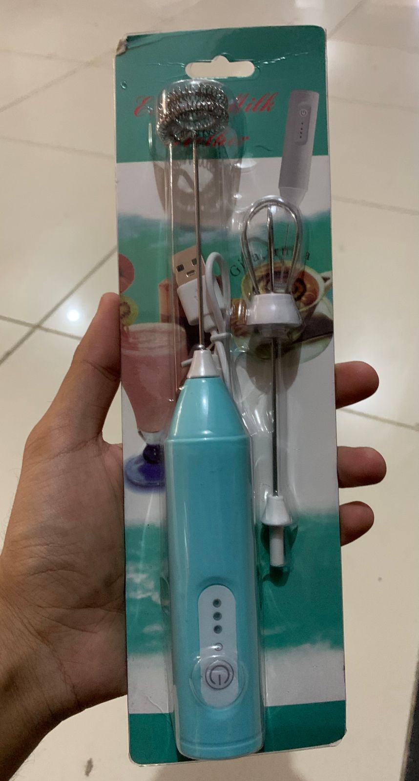Electric Milk Frother – Handheld Coffee Beater & Mini Blender for Cappuccino, Latte & Drinks