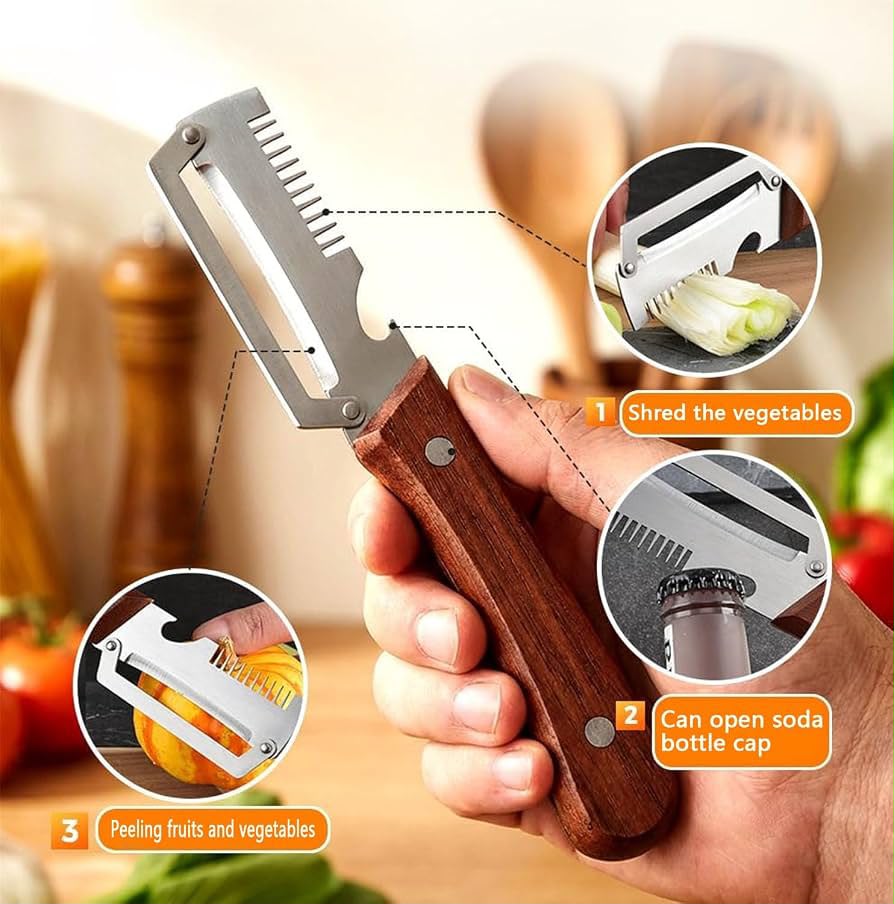 3-in-1 Vegetable Chopper & Slicer – Multi-Function Kitchen Cutter & Peeler
