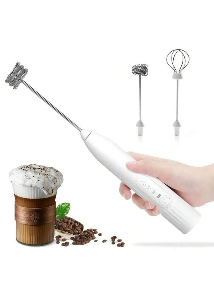 Electric Milk Frother – Handheld Coffee Beater & Mini Blender for Cappuccino, Latte & Drinks